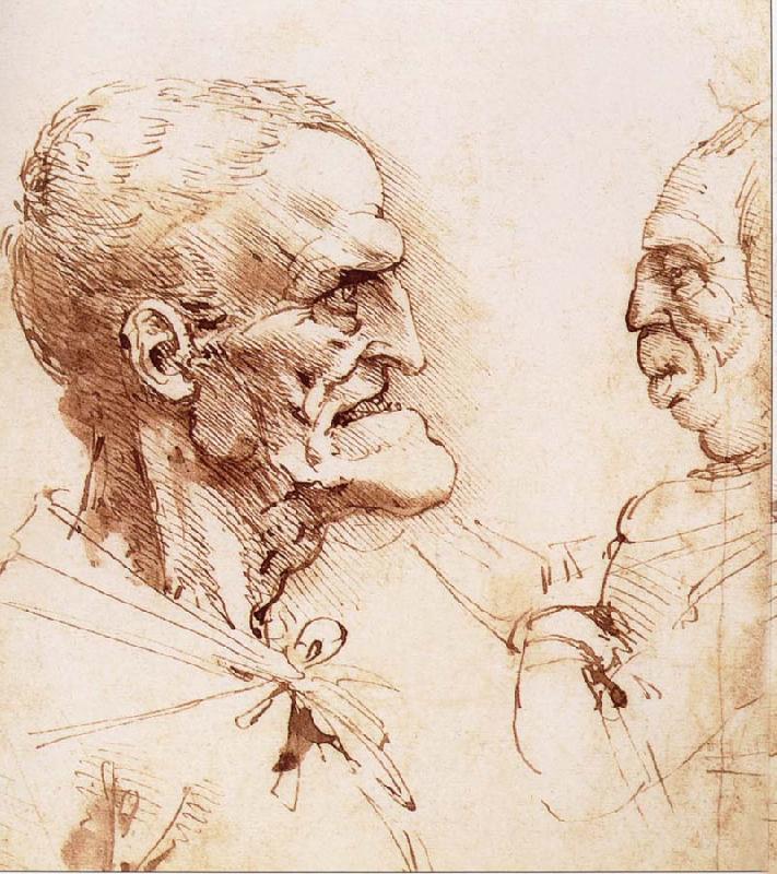 LEONARDO da Vinci Portrats of two men Germany oil painting art